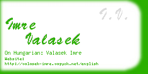 imre valasek business card